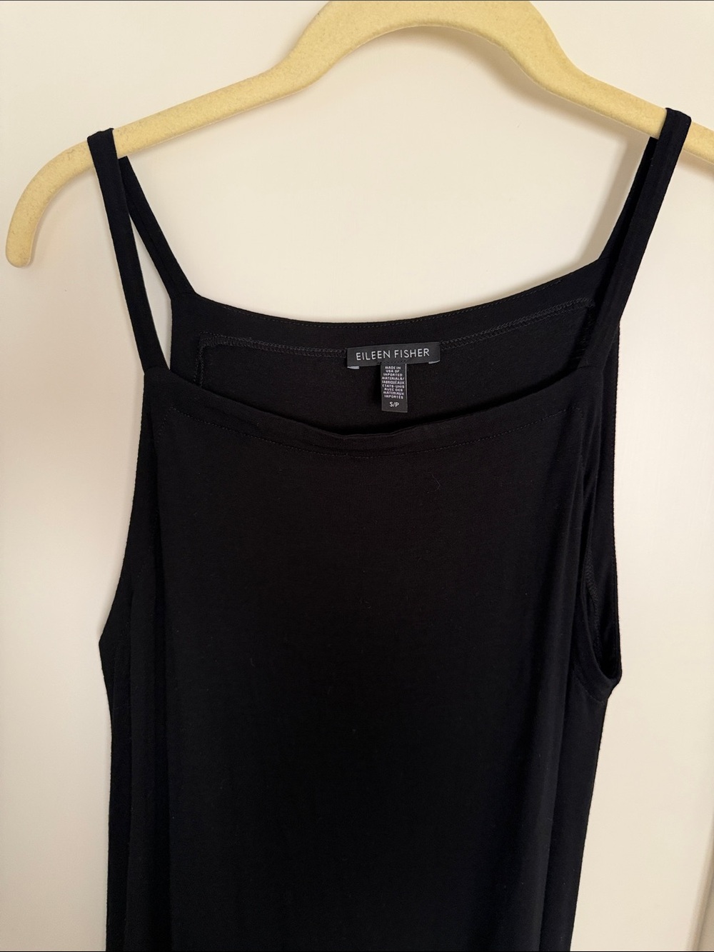 Eileen Fisher Black Slim-Strap dress maxi Small S women